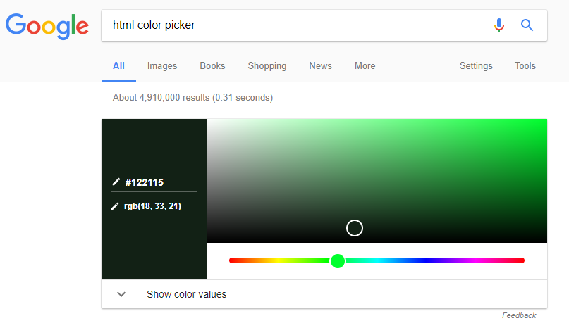 google color picker