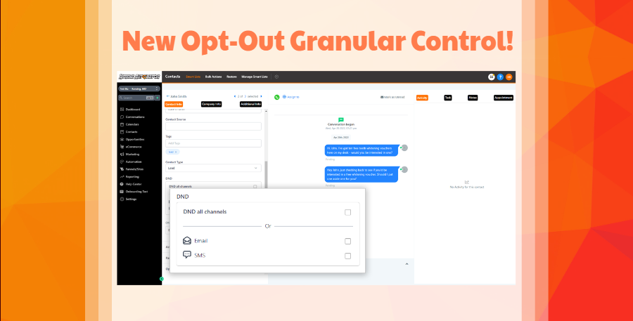 New Opt-Out Granular Control